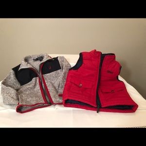 One Nautica Sweater/ One DNKY puffer vest